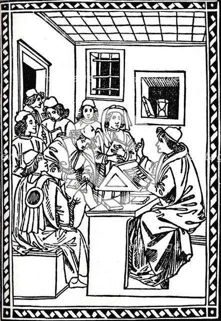 Master with his Students. (Christoforo Landino), 1492, (1917). Artist: Unknown