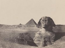 égypte Moyenne, Le Sphinx, December 1849, printed 1852. Creator: Maxime du Camp.