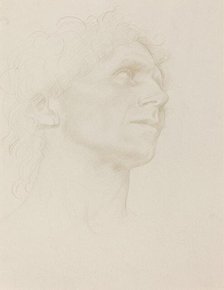 Study of Woman's Head, Turned Right. Creator: Alphonse Legros.