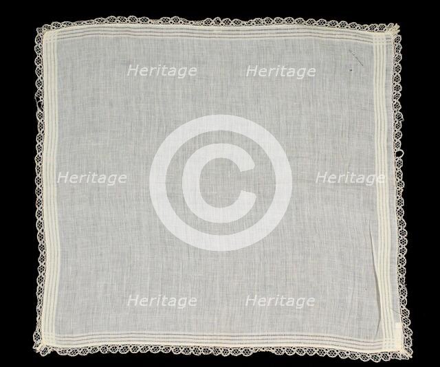 Handkerchief, American, 1840-60. Creator: Unknown.