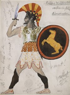 Design for Pollux's Costume in 'Helene de Sparte', c1910s. Artist: Leon Bakst.
