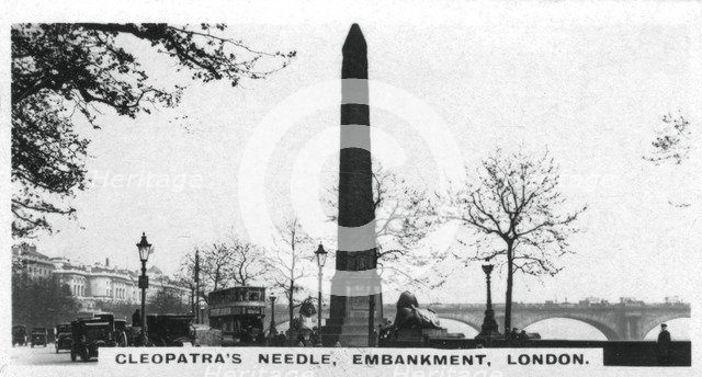 Cleopatra's Needle, Embankment, London, c1920s. Artist: Unknown