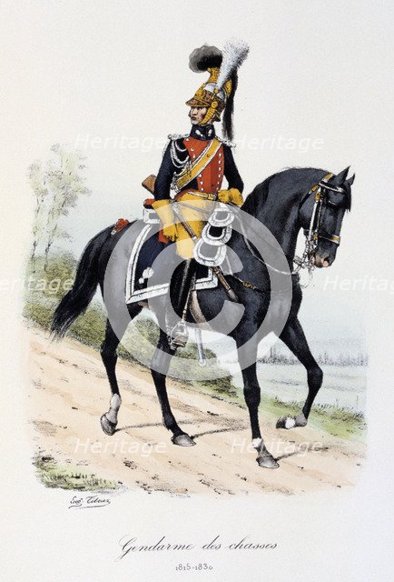 'Gendarmes des Chasses', 1815-30. Artist: Eugene Titeux