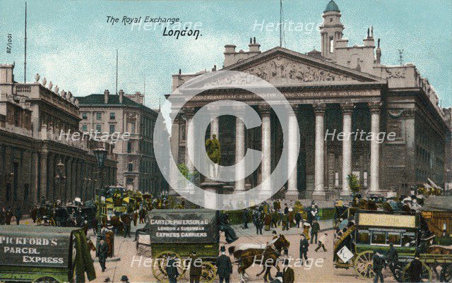 'The Royal Exchange, London', c1910. Artist: Unknown.