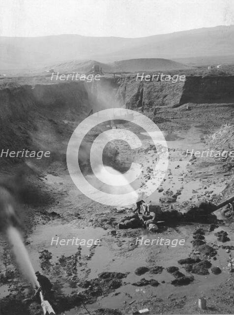 Hydraulic gold mining, between c1900 and 1923. Creator: Unknown.