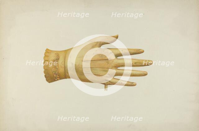 Metal Weather Vane: Glove, c. 1941. Creator: Harriette Gale.