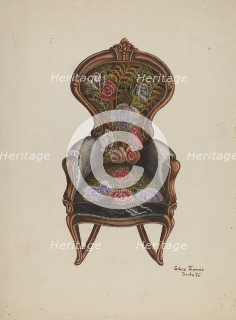 Rocker, c. 1940. Creator: Grace Thomas.
