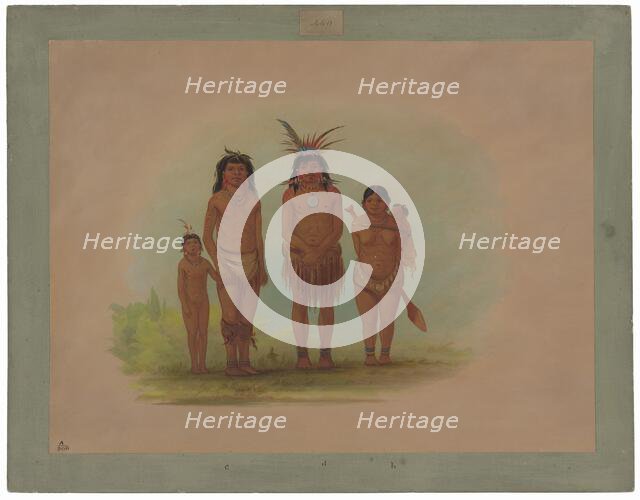 Four Sepibo Indians, 1854/1869. Creator: George Catlin.