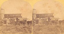Group of 9 Stereograph Views of Carriages, Stagecoaches, and Wagons, 1860s-80s. Creator: Unknown.