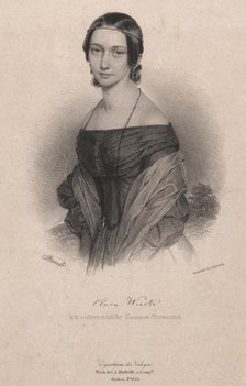 Portrait of Clara Wieck-Schumann (1819-1896), 1838. Creator: Staub, Andreas (1806-1839).