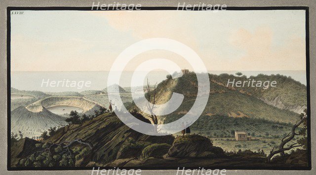 View from the top of Monte Gauro or Barbaro into its crater, 1776.