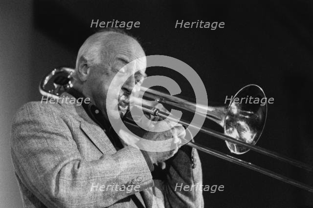 George Chisholm, Edinburgh Jazz Festival, 1986. Creator: Brian Foskett.