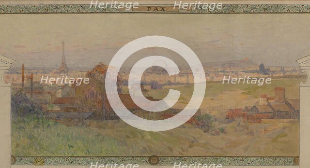 Sketch for the reception hall in the town hall of Vanves: Peace, between 1902 and 1903. Creator: Henri Gaston Darien.