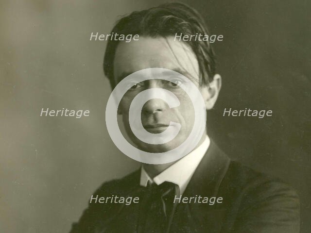 Portrait of the philosopher Rudolf Steiner (1861-1925). Creator: Anonymous.