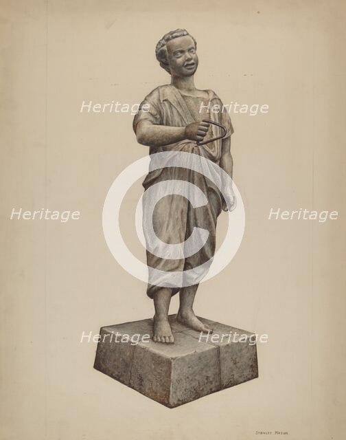 Hitching Post, c. 1937. Creator: Stanley Mazur.