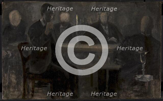 Five Portraits. Study for painting in Thielska Galleriet, Stockholm, 1901. Creator: Vilhelm Hammershoi.