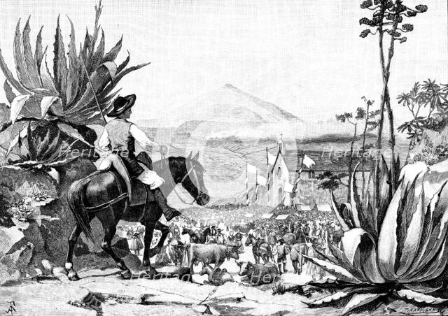 Festival of St. Antony at the Chapel of San Antonio, Tenerife, 1890. Creator: P Naumann.