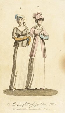 Fashion Plate (Morning Dress for Octr, 1802), 1802. Creator: Unknown.