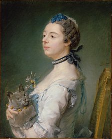 Magdaleine Pinceloup de la Grange, née de Parseval, 1747. Artist: Perronneau, Jean-Baptiste (1715-1783)