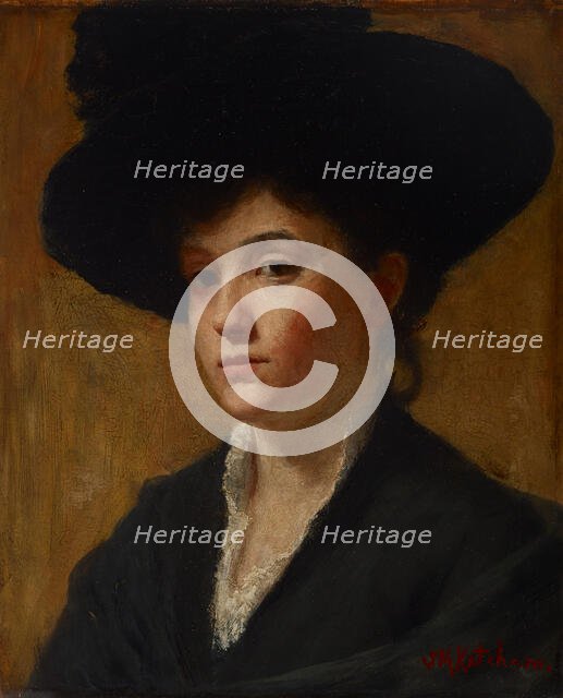 Study of a Hat, 1889. Creator: Susan M Ketcham.