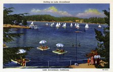 Sailing on Lake Arrowhead, California, USA, 1940. Artist: Unknown