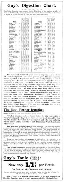 Advertisement for Guy's Tonic, 1898. Creator: Unknown.