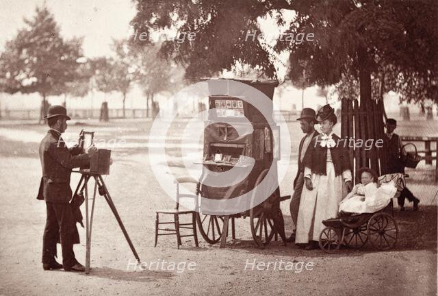 Photography On The Common, Printed 1870s. Creator: John Thomson.