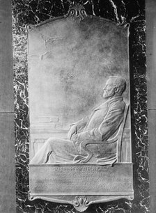 Langley, Samuel Pierpont, Secretary, Smithsonian Institute - Memorial Tablet in Entrance..., 1913. Creator: Harris & Ewing.