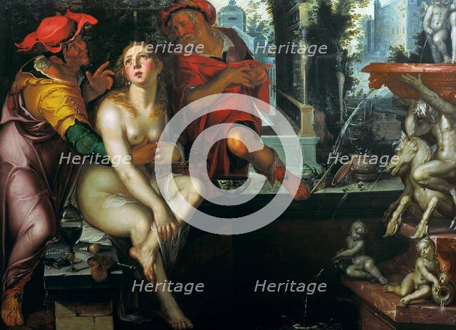 Susanna and the Elders. Creator: Wtewael, Joachim (1566-1638).