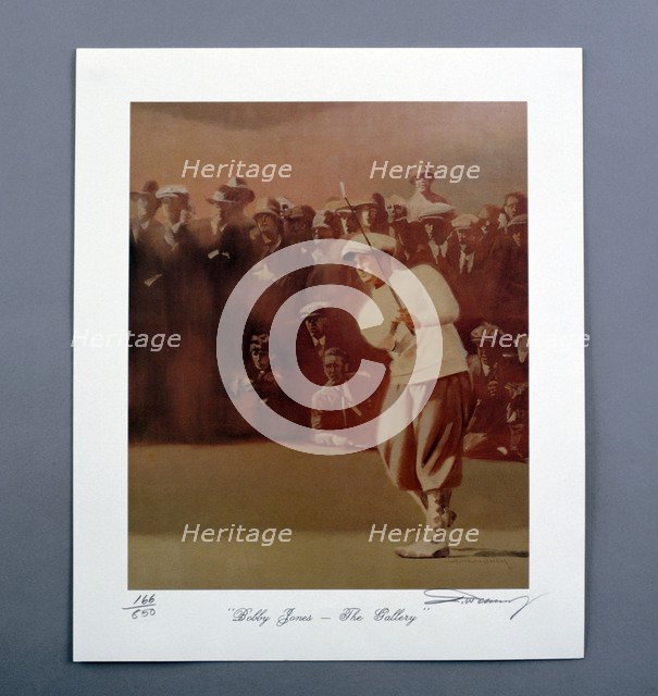 Bobby Jones, American golfer, 'The Gallery', c1920s. Artist: Unknown