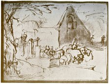 A farmyard scene, 1913.Artist: Rembrandt Harmensz van Rijn    