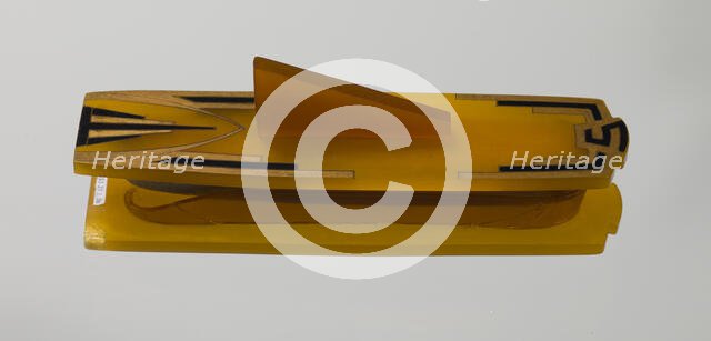 Bakelite case for nail buffer from dresser set owned by Lena Horne, mid 20th Century. Creator: Unknown.