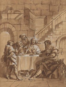 Supper at Emmaus, 18th century. Creator: Francesco Fontebasso.