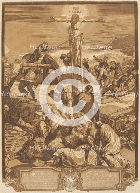 The Crucifixion [Center Panel], 1741. Creator: John Baptist Jackson.