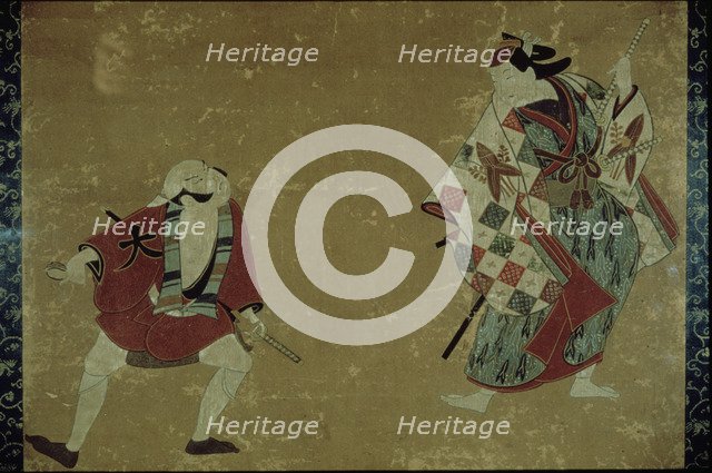 'Two Actors in a Play', 1700-1705. Artist: Anon