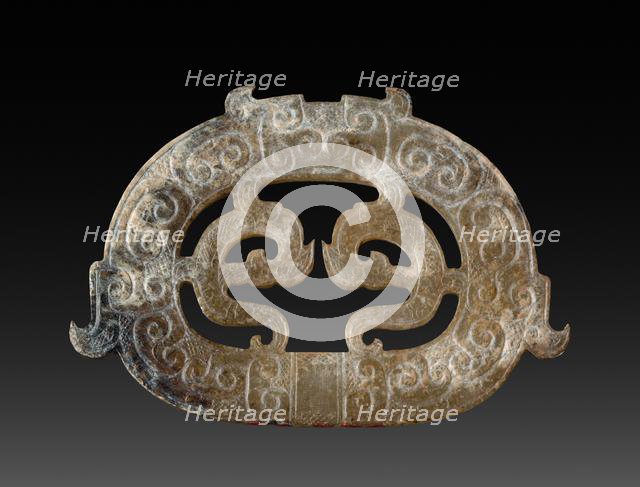 Double Dragon Plaque, 475-221 BC. Creator: Unknown.