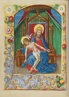 The Throne of Grace Trinity; Book of Hours, early 16th century. Creator: Unknown.