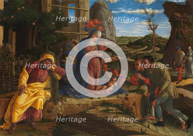 The Adoration of the Shepherds, shortly after 1450. Creator: Andrea Mantegna.