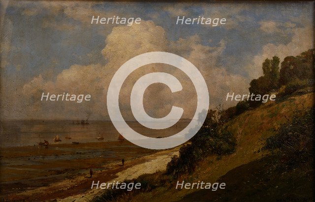 Beach at Honfleur, A hot day, 1876.