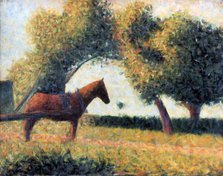 'The Harnessed Horse', 1883. Artist: Georges-Pierre Seurat