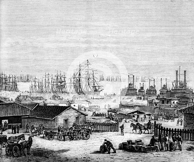 The banks of the Mississippi, c1860s (c1880). Artist: Unknown