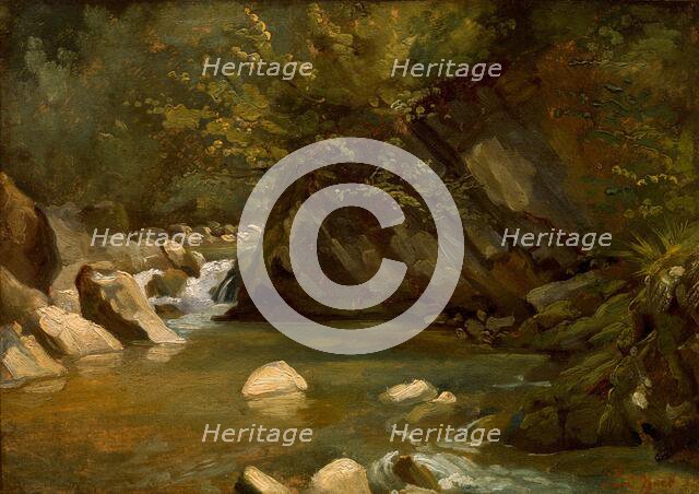 Woodland Stream, c. 1840. Creator: Paul Huet.