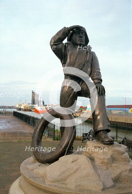 RNLI statue, Lowestoft, Suffolk, 2000. Artist: P Williams