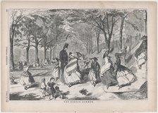 The Boston Common (Harper's Weekly, Vol. II), May 22, 1858. Creator: Unknown.