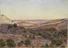 The Hills of Moab and the Valley of Hinnom, 1854. Artist: Thomas Seddon.
