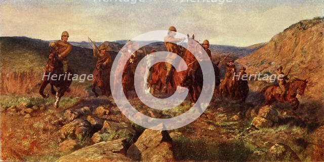 '"In Sight": Lord Dundonald's Dash on Ladysmith, February 28, 1900', by Lucy E. Kemp-Welch', c1900. Creator: Andre & Sleigh.