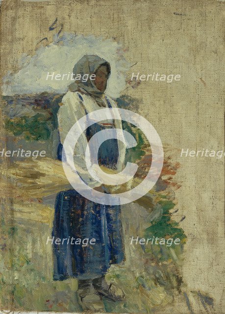 A reaper, 1896. Artist: Borisov-Musatov, Viktor Elpidiforovich (1870-1905)