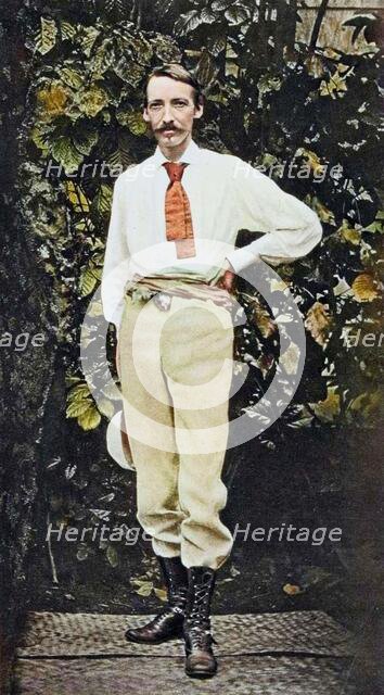 Robert Louis Stevenson in Samoa, c1890. Creator: Unknown.