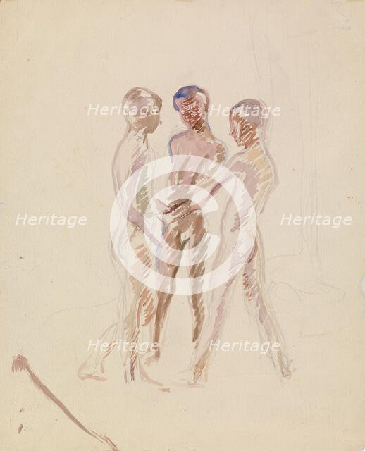 Three Boys, 1900-1925. Creator: Magnus Enckell.