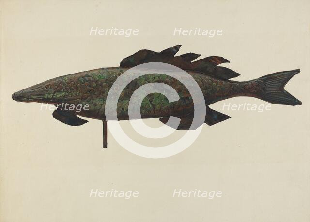 Fish Weather Vane, c. 1937. Creator: Elizabeth Fairchild.